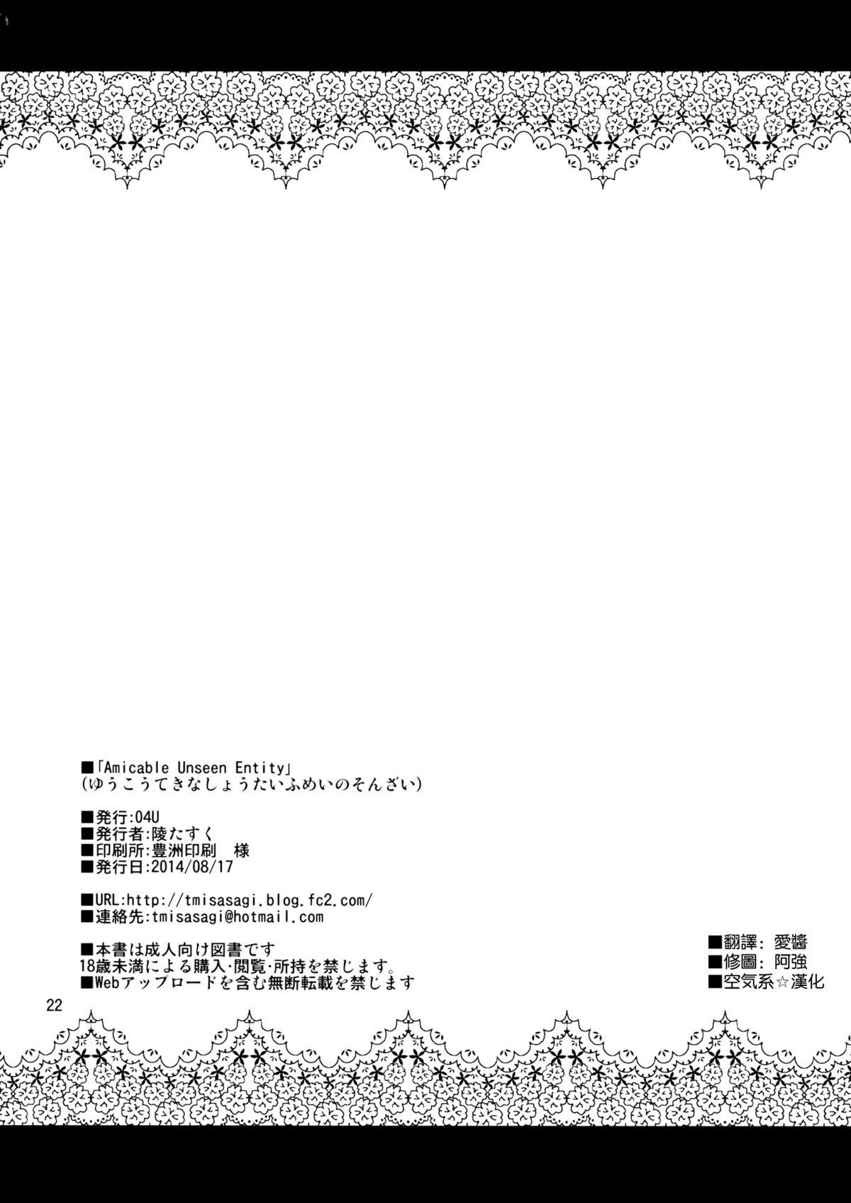 Amicable Unseen Entity(C86) [04U (陵たすく)]  (艦隊これくしょん-艦これ-) [中国翻訳](24页)