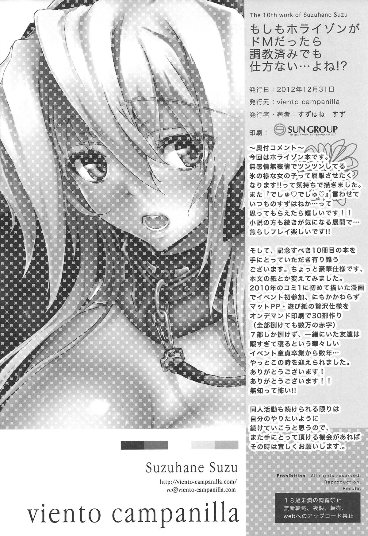 もしもホライゾンがドMなら調教済みでも仕方ない…よね!?(C83) [Viento Campanilla (すずはねすず)]  (境界線上のホライゾン) [中国翻訳](26页)