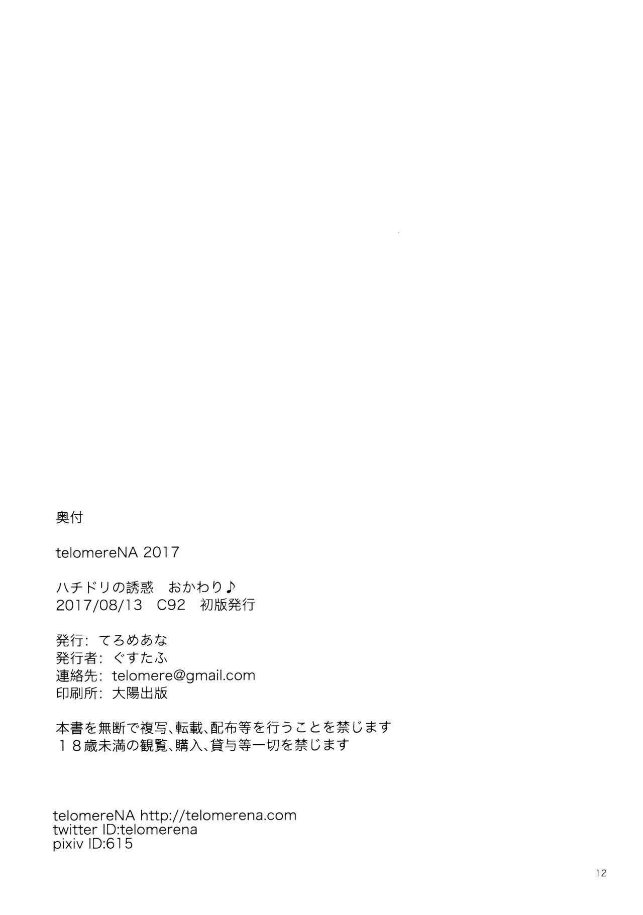 ハチドリの誘惑 おかわり♪(C92) [てろめあな (ぐすたふ)]  (アイドルマスター ミリオンライブ!) [中国翻訳](15页)