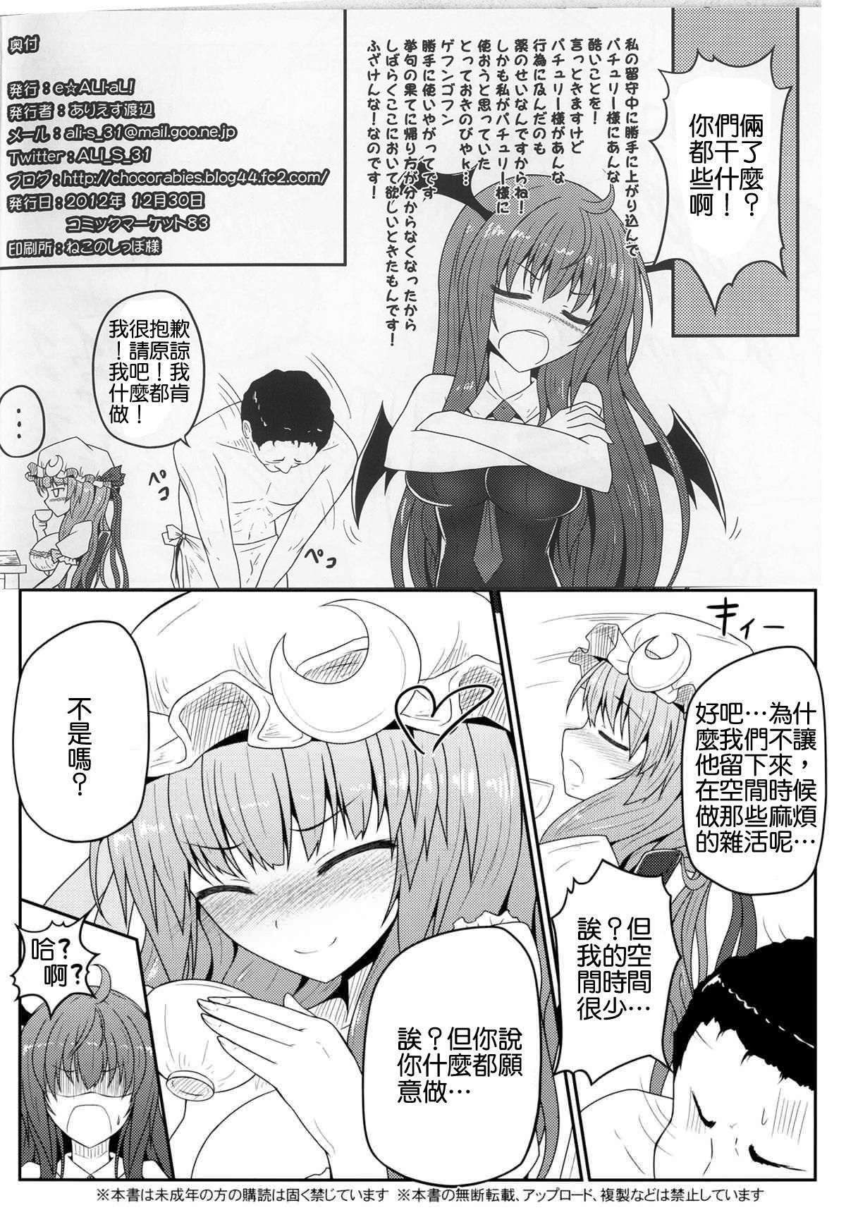 蒸ちゅり～!(C83) [e☆ALI-aL! (ありえす渡辺)]  (東方Project) [中国翻訳](21页)