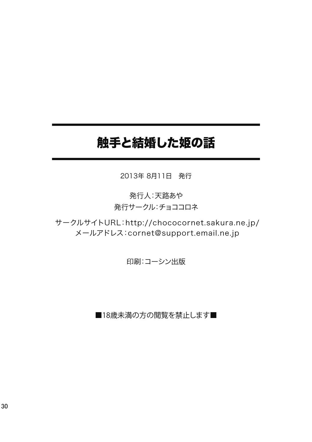 触手と結婚した姫の話[チョココロネ (天路あや)]  [中国翻訳] [DL版](32页)