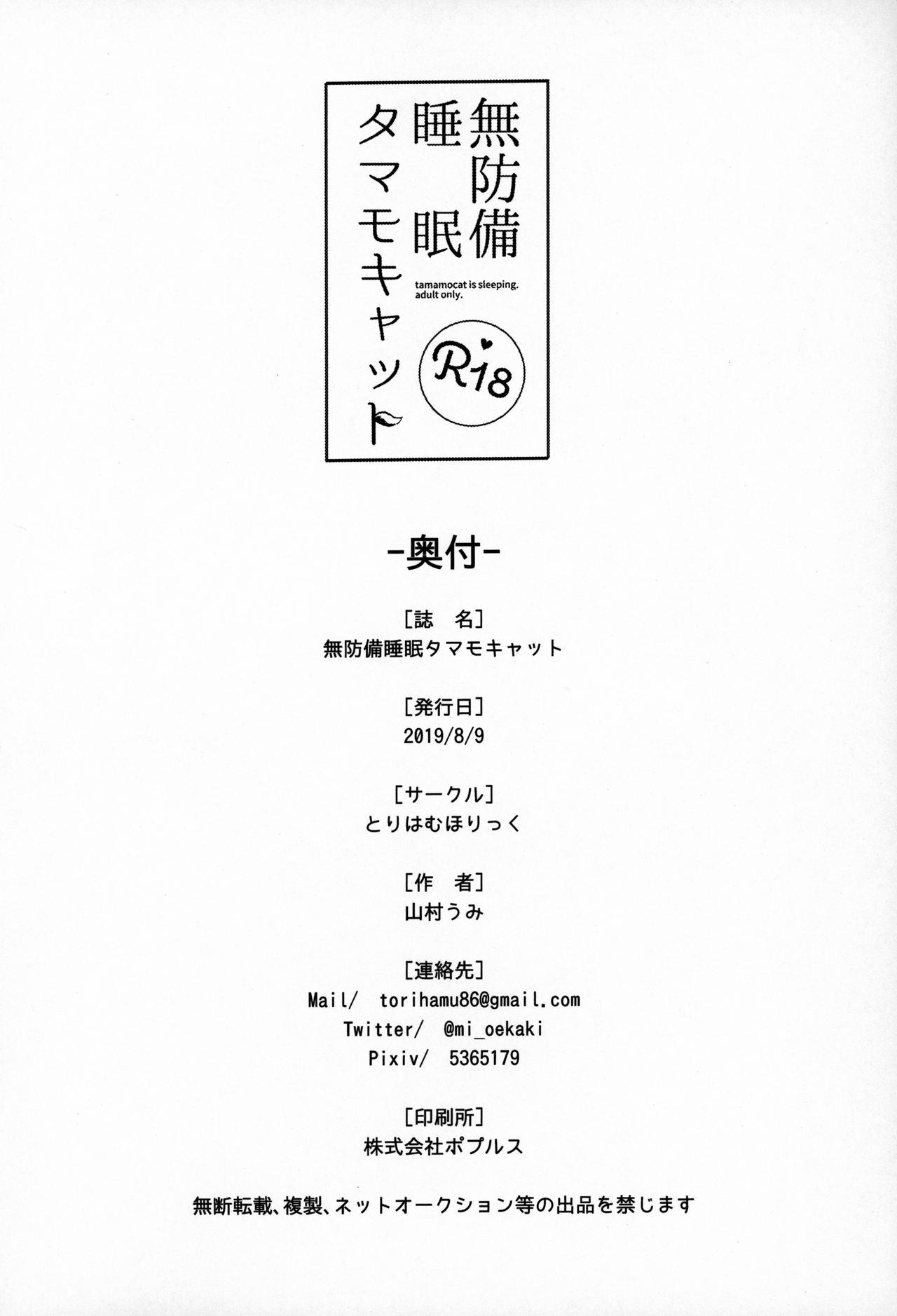 無防備睡眠タマモキャット(C96) [とりはむほりっく (山村うみ)]  (Fate/Grand Order) [中国翻訳](24页)
