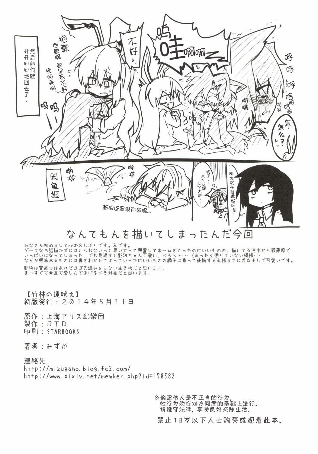 竹林の遠吠え(例大祭11) [RTD (みずが)]  (東方Project) [中国翻訳] [手机个人汉化](32页)